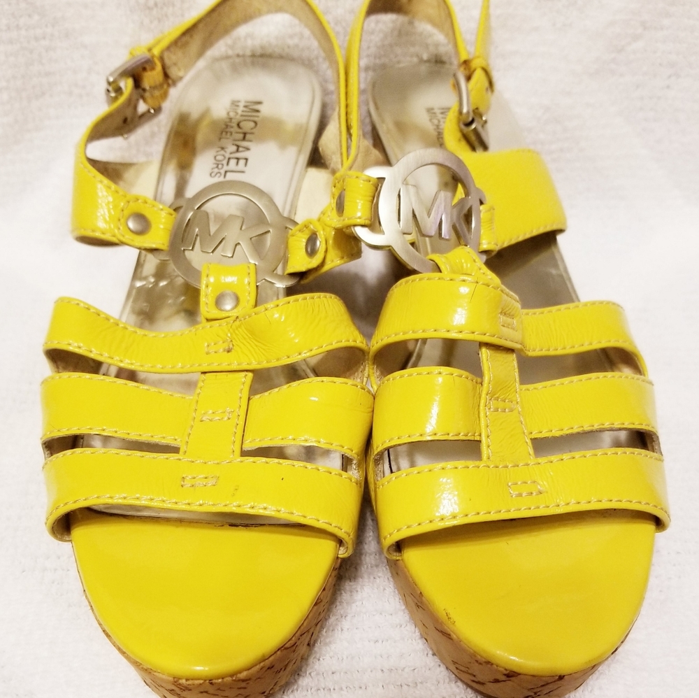 Michael Kors cork wedges 8M